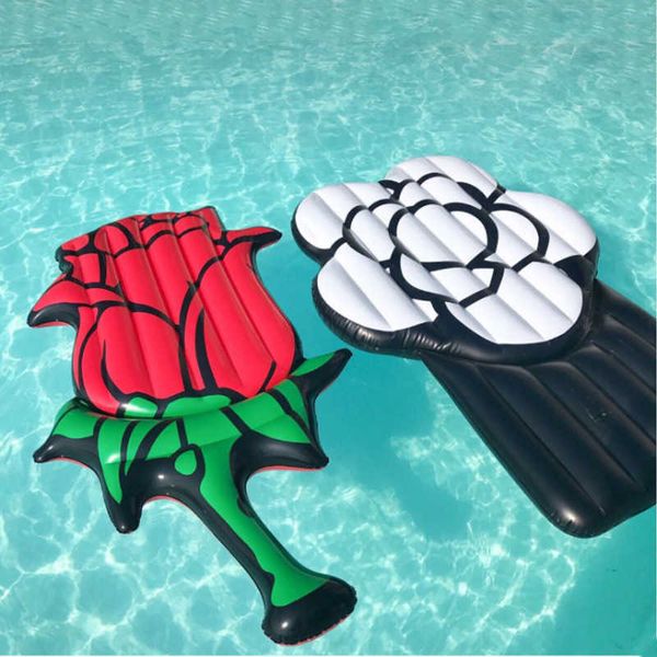 Giubbotto di salvataggio Boa 190CM Giant Red Rose Piscina Galleggiante Materassino Gonfiabile Festa di Nozze Fiore Anello di Nuotata Letto Boa Acqua Barca Giocattolo Summer Party T221214