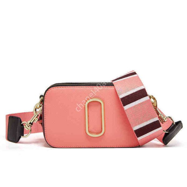 Umhängetaschen Mj Designer-Taschen Damen MARC Wide Shoulders Strap Camera Fashion Texture Single Shoulder Bag66