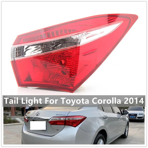 Leftright traseira da luz traseira para Toyota Corolla 2014 sem l￢mpada de neblina de neblina de alerta de bulbo Acess￳rios para carro leve