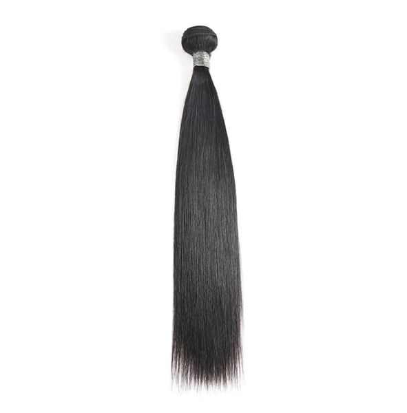 Rohes brasilianisches Bündel, glattes Haar, Echthaar, für schwarze Frauen, natürliche Farbe, 1 Stück, 25,4–81,3 cm