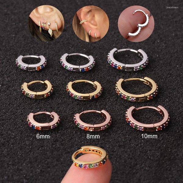 Brincos de argolas cartilagem mulher mulher dourado /rosa /prata cor redonda de branqueamento de orelha de orelha de osso piercing bijoux aretes mujer