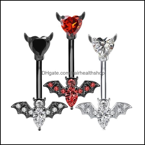 Body Arts 14g Bat Butrind Butrine Jewelry 316L Barra de aço cirúrgico CZ DRATA DE BREAS