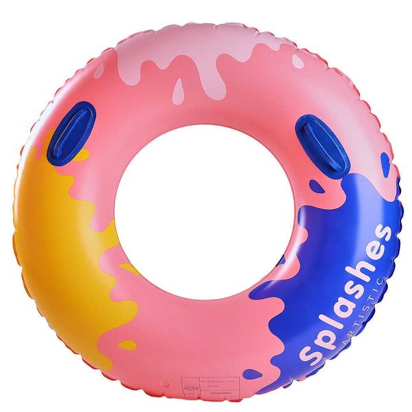 Спасательный жилет буй для взрослых плавающий плавающий кружок плавание кольцо сгущенное ПВХ Lifebuoy Летняя открытая вода Интерактивная игрушка с ручкой T221214