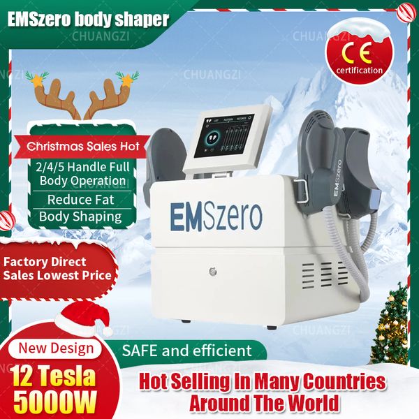 Weihnachtseinkaufsbummel DLS-EMSLIM RF 12 Tesla Sculpting Butt Lift Machine Emszero Muscle Stimulator Body Shaping Massage Equipment 2/4/5 Griffe EMS RF