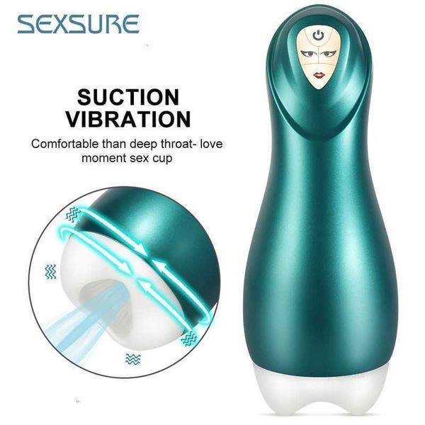 Sexspielzeug-Massagegerät Automatische männliche Mastorbatoren 5 Saugvibrationsmaschine für Männer Mastorbator Cup Toys Deep Throat Suck Blowjob