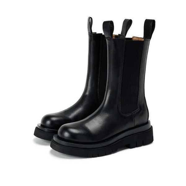 Top Boots New Luxury Chelsea Women Women Tornozelo Chunky Winter Shoes Platform Slip On Heel Boot Brand Designer 221213