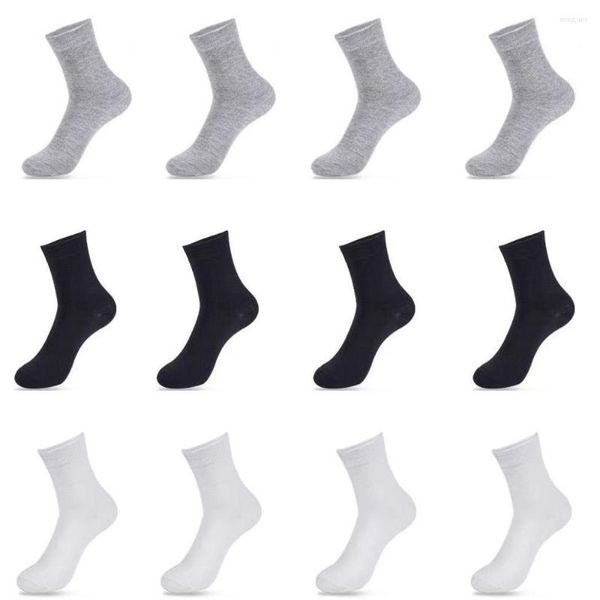 Meias masculinas 1Pair Color Solid Cotton Tube Homens Mulheres inseras de maré Use de rua All Match Black White Sports Long Long Girls Sock