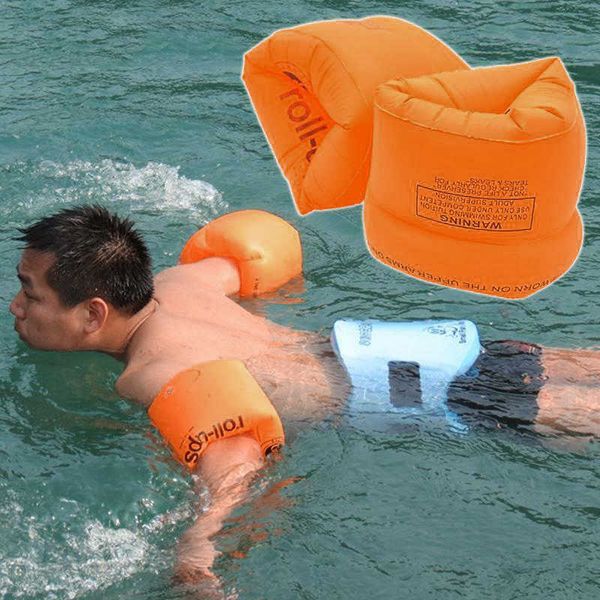 Giubbotto salvagente CAMPSLE 2 pezzi addensare anello per braccio da nuoto in PVC per adulti allenamento di sicurezza per bambini fascia da braccio galleggiante piscina cerchio galleggiante maniche ad aria T221214