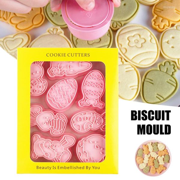 Moldes de cozimento Cookie de páscoa Corte de biscoitos de biscoito 3D DIY FONDANT BOLENT CANDY PRÁTICA DO GADGETS DA FERRAMENTA