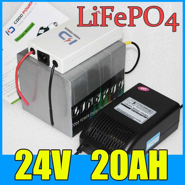 24V 20AH LIFEPO4 Battery Pack Electric Scooter de bicicleta 24V Bateria de lítio