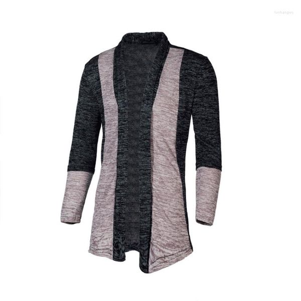 Maglioni da uomo Moda Colore misto Colletto con scollo a V Cardigan casual Maglione a maniche lunghe Autunno Plus Cappotto da uomo formale classico