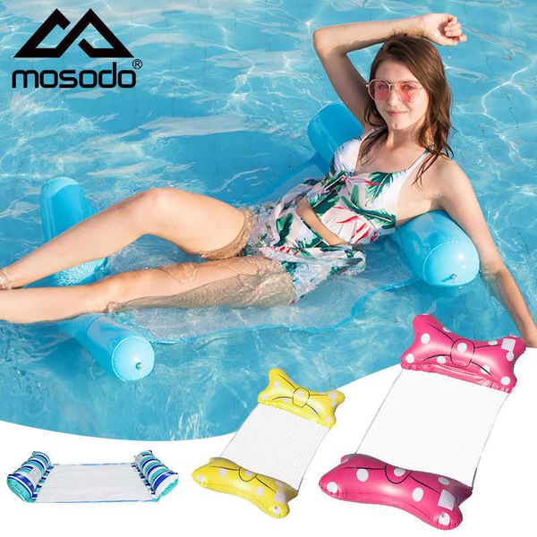 Vida Vida Mosodo Mosodo Piscina Flutuante Hammock PVC PVC Flabillegable Air Mattress Bed Beach Water Float Cadeiras de nadar com bomba de ar T2221214