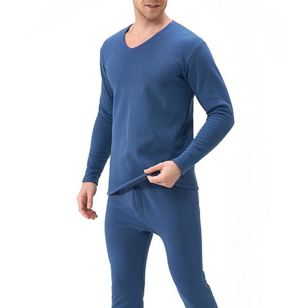 Roupa térmica masculina Spring Winter Long Johns Men 5xl 6xl 7xl plus size busto 144cm lã solta