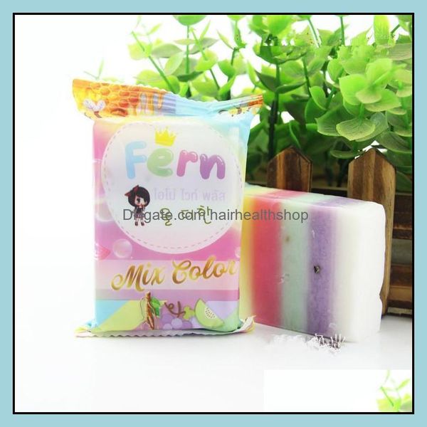 Прибытие бренда мыла ручной работы Omo White Plus Mix Color пять обесцвеченных кожей 100 Gluta Rainbow Soap1 Drop Deliver Health Beauty Bod Bod Ot0in