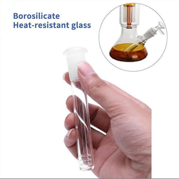 Tubi per fumatori Tubo in vetro ad alta borosilicato resistente al calore Tubo dritto da 12 cm con inserimento di asta pistola accessori per set di sigarette