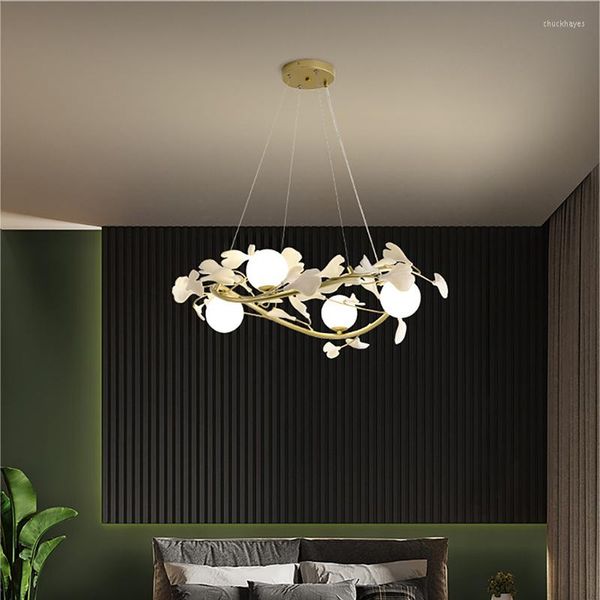 Lampadari Lampadario moderno lungo LED Palle di vetro dorato Soffitto Soggiorno Tavolo da pranzo Lampade a sospensione da cucina