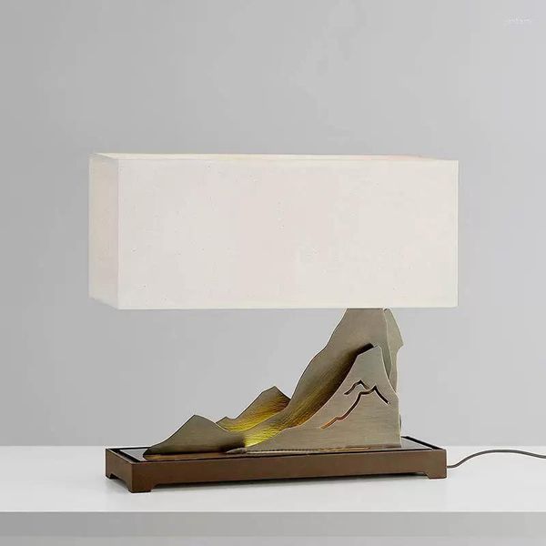 Lampade da tavolo Lampada da soggiorno zen cinese Divano ad angolo Diverse camere da letto per sesso Comodino Studio Modello da ufficio