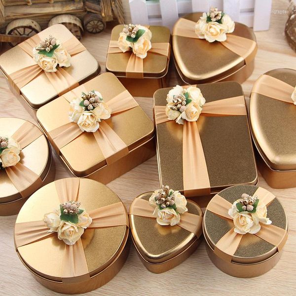 Bottiglie di stoccaggio Personalità creativa Scatola di caramelle in banda stagnata Compagno di matrimonio Confezione regalo personalizzata Custodia per gioielli di fidanzamento di compleanno per gli amici