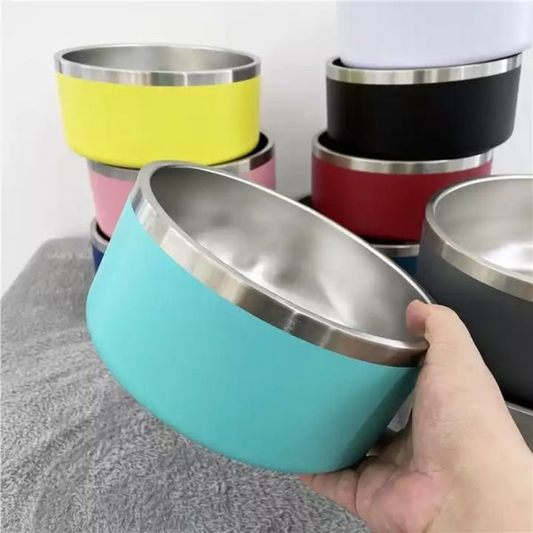 Tigelas para cães 64 onças parede dupla de aço inoxidável para animais de estimação copos para comida canecas grande capacidade FY5356 ss1215