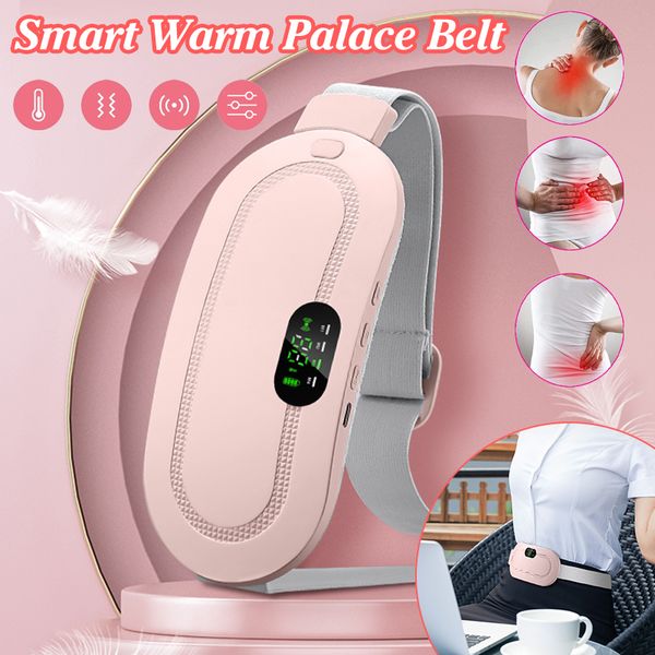 Gadgets de saúde Pad para aquecimento menstrual Smart Warm Palace Belts Alívio Cólicas Cólicas Vibradoras Mussador Abdominal Correia da cintura Departamento de cintura