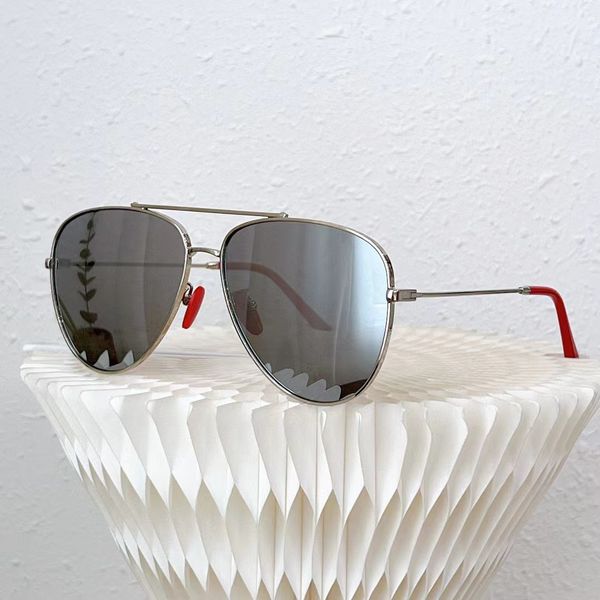 Modedesigner Pilot -Sonnenbrille für Männer und Frauen klassisches alphabetisches Muster schwarz braun silberne Sonnenbrille Reisebrand