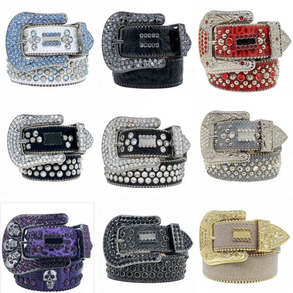 Cinture di lusso rosse per donna cintura di design ampia cinturone intarsiato strass bling ornamenti semplicità retrò ceinture homme sottili cinture da uomo multicolori creative