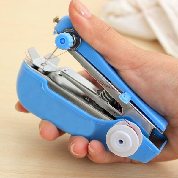 Mini macchina da cucire manuale portatile Operazione semplice Panno per cucire Tessuto Pratico strumento per cucito