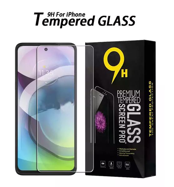 Displayschutzfolie für Moto G4 G5 G6 G9 Plus G10 G20 G60 G51 Samsung iPhone 14 Pro Max, kratzfeste Hartglasfolie mit Einzelhandelsverpackung