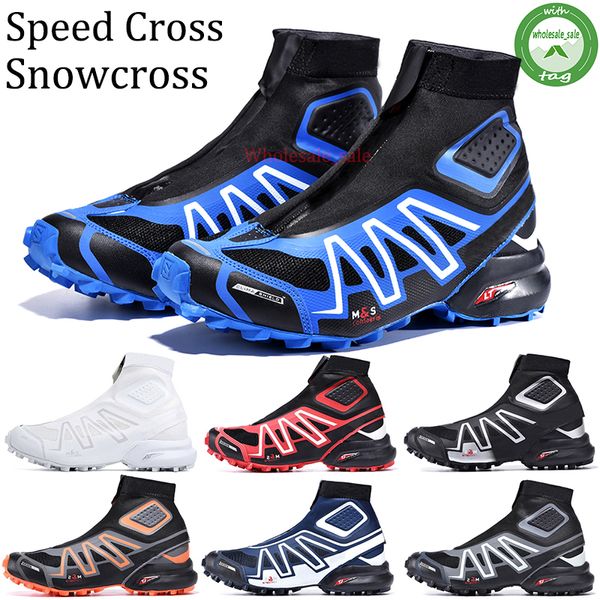 2023 BOOT TRIPLO BLAT BLACE Speed ​​Botas Cross Cross CS Outdoor Mens Running Running Speedcross Runner IV Treinadores homens Esportes Esportes Snowcross Chaussures Zapatos Jogging