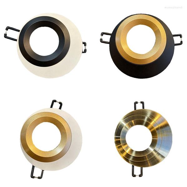 Supports de lampe Double anneau encastré GU10 LED DownlightS Cadre Montage au plafond Ampoule MR16 Halogène Spot d'intérieur Kit de support de montage