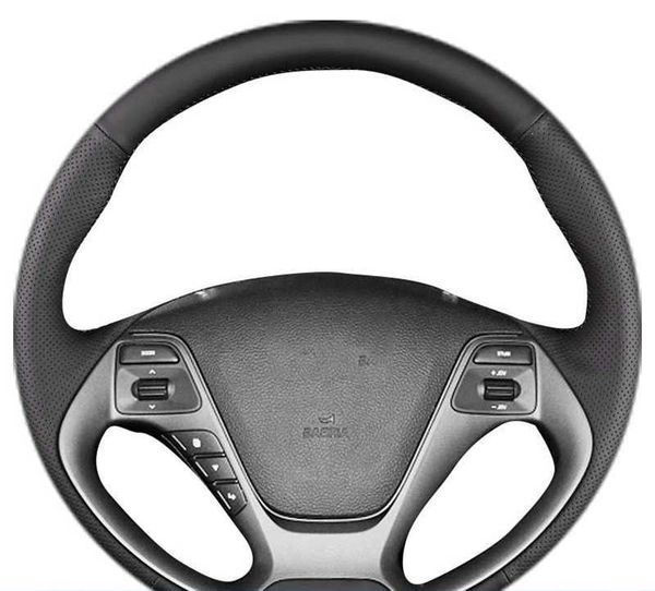 Coperchio del volante per auto Craccia in pelle di cistina per Kia K3 2013-2018 Ceed Cee'd Cerato 2013-2018 Forte Koup Forte5 2014-2018