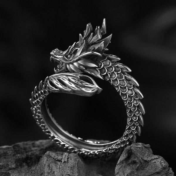 10 anelli per dito indice con apertura drago vintage per accessori maschili femminili esagerati di personalità