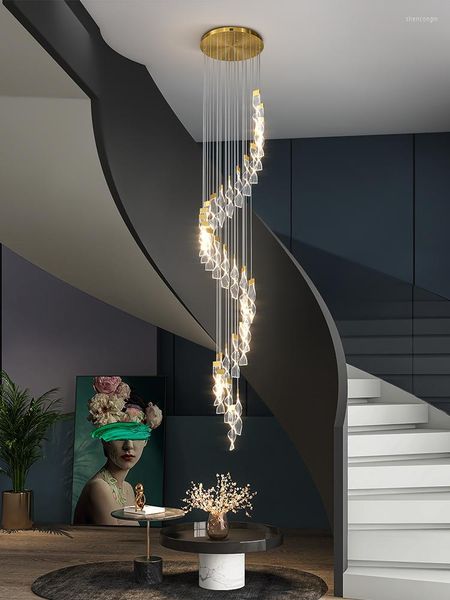 Подвесные светильники минималистская домашняя вилла современная светодиодная люстра большая гостиная спальня столовая общество потолок в помещении.