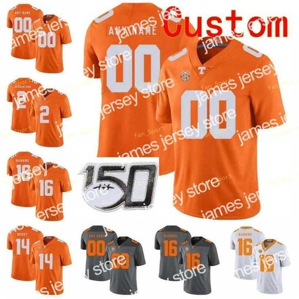 American College Football Wear Nik1 NCAA College Jerseys Tennessee Volunt￡rios 1 Jalen Hurd 1 Jason Witten 11 Henry To'o 14 Eric Berry 50 Corey Vereen Futebol personalizado