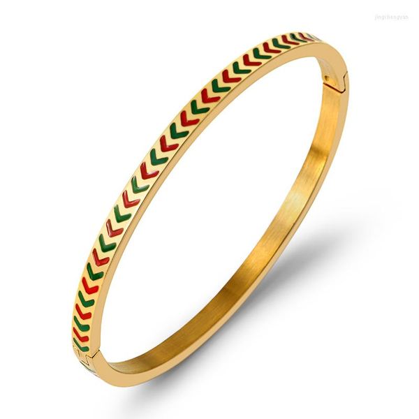 Bracciale 2022 braccialetti sottili con freccia verde rossa per donna bijoux con ciondolo color oro