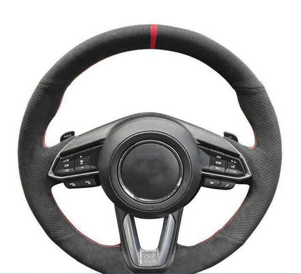 Coprivolante per auto personalizzato Accessori per auto in treccia scamosciata per Mazda 3 Axela 2017-2018 Mazda 6 Atenza CX-3 CX-5 CX-9