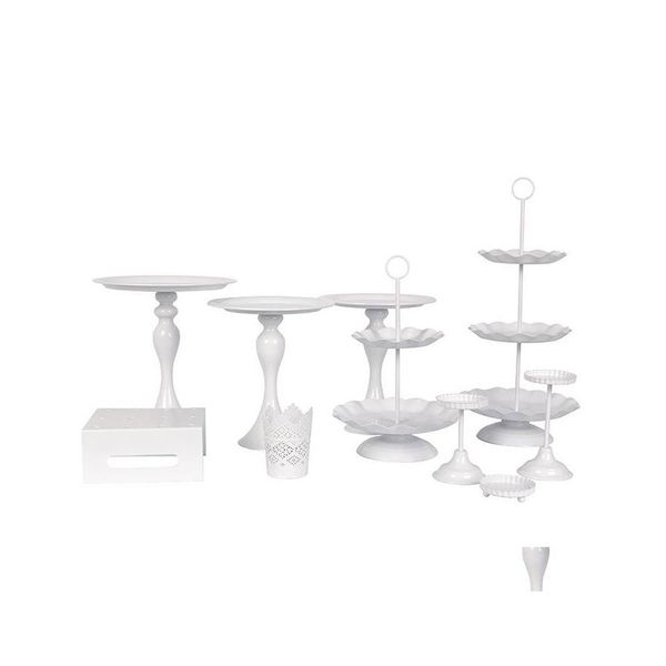 Andere Backformen Hochzeit Metall Set Tasse Großhandel Kristall Design Mode Weiß Kuchenständer Drop Lieferung Hausgarten Küche Esszimmer Bar Ot4S5