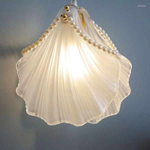 Anhänger Lampen Luxus Schlafzimmer Lichter Kreative Perle Shell Hängen Lampe Für Wohnzimmer Esszimmer Bar Kunst Dekoration