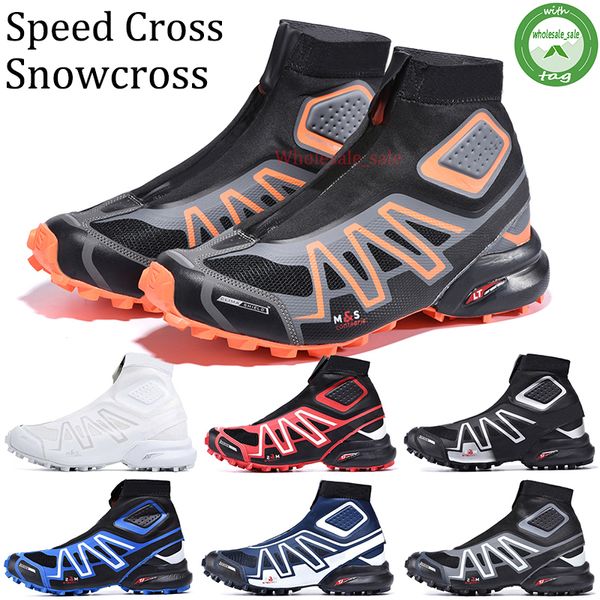 Neue Laufschuhe Herren Salomon Speed Cross Boot Boots CS Herren Schwarz und Weiß fluoreszierendes Orange Dunkelgrau Gelb Weinrot Schwarz Trainer Outdoor-Sport-Sneaker 40-48