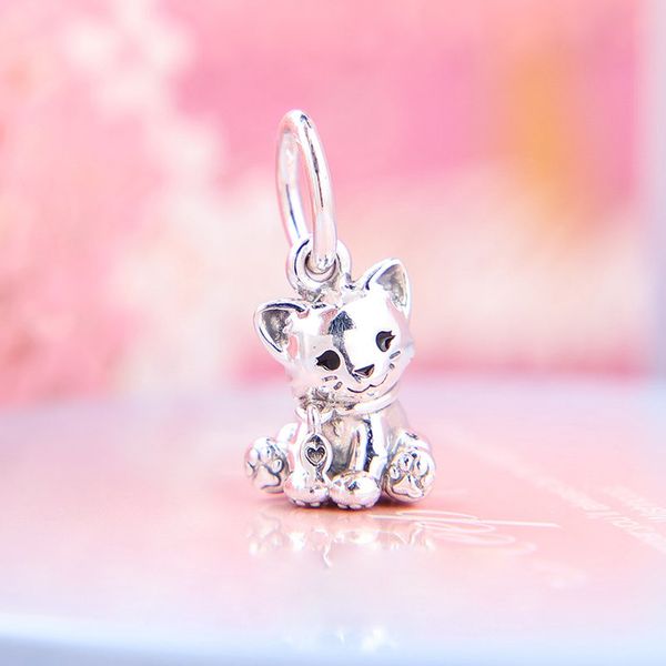 925 Sterling Silber Valentinstag Liebesnotiz Anhänger Charm Bead Passt europäischer Pandora -Schmuck -Charmarmbänder