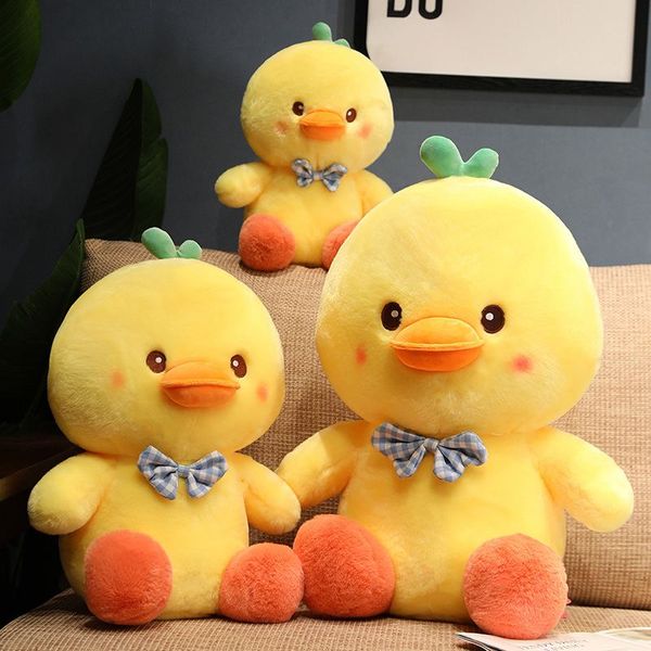 35cm-55cm kawaii kabarık sarı çim ördek peluş oyuncak civciv bebek çocuklar doğum günü hediye bebek kız bebek yumuşak uyku yastık