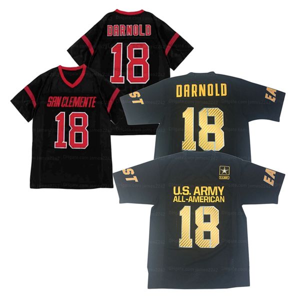 Custom Sam Darnold 18# Jersey de futebol do ensino médio All American Ed Black Qualquer Nomes Número Tamanho S-4xl