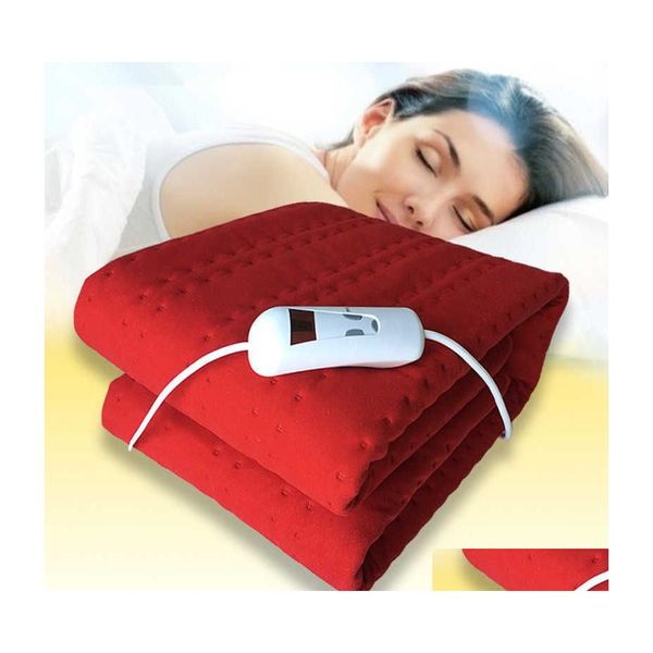 Teppiche Ins super bequeme Luxus-Heizdecke unter beheiztem waschbarem Einzel-Doppel-Kingsize-Bett Intelligente Temperaturregelung Drop De Dhhod