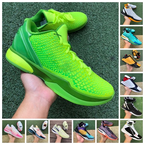 Kobe 6 Protro Grinch Basketballschuhe Air ZOOM G.T. Cut OG Mambacita Sweet 16 Laser Blue Violet Bright Crimson Think Pink Ghost Team University Yellow Designer Sneakers