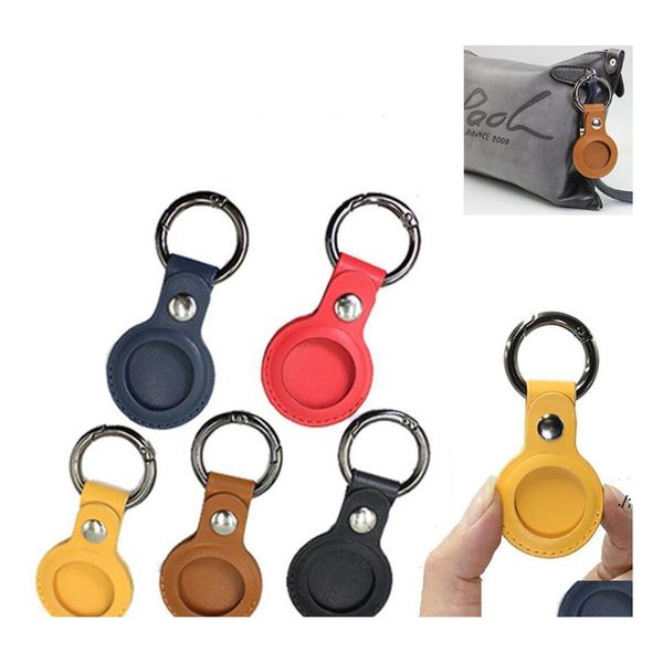 Party Favor Pu-Leder Schlüsselanhänger für Rucksackanhänger Antiscratch Schutzhülle Er Shell Schlüsselanhänger Air Tag Case PAF11841 Drop Del Ot1Tb