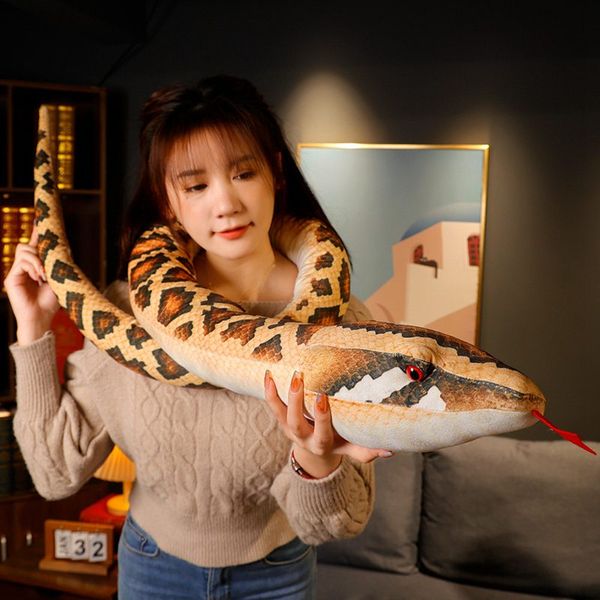 Simulação de 210cm Toys macios de pelúcia gigante Long Snake Animal