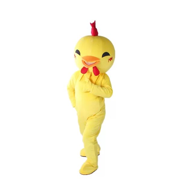 Vendita in fabbrica Cartoon Yellow Chick Costumi della mascotte Fancy Party Dress Personaggio dei cartoni animati Outfit Suit Adulti Taglia Carnevale Pasqua Pubblicità Tema Abbigliamento