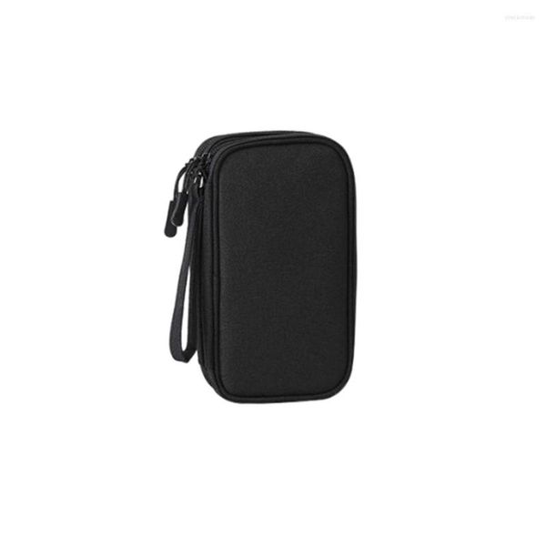 Borse portaoggetti Borsa organizer Borsa a doppio strato Custodia multifunzione Custodia da trasporto con cerniera Cuffie portatili impermeabili Power Bank