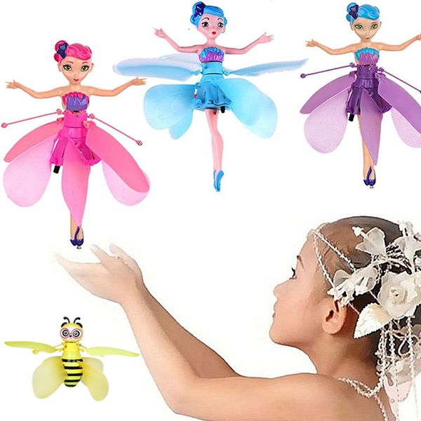 Fliegendes Lichtspielzeug, Neuheitsspiele, Blumenprinzessin für Kinder, kreatives Fliegenspielzeug, Flugzeug, süße Kinderpuppen, Fee, sensorisches Geburtstagsgeschenk 1196