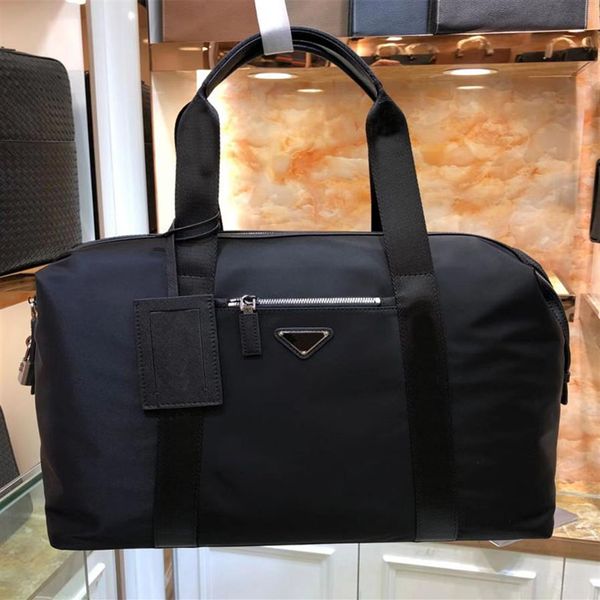 Luxury Men Designer Borsone da donna Borsa da viaggio in nylon da donna Borsa a mano di grande capacità Borsa a tracolla in tela con lucchetto a combinazione Nero GM324C